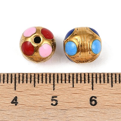 304 Stainless Steel Enamel Beads STAS-Z140-21G-1