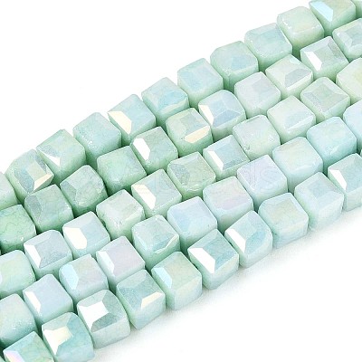 Anti-Tarnish Electroplate Glass Beads Strands GLAA-T025-4mm-10B-1