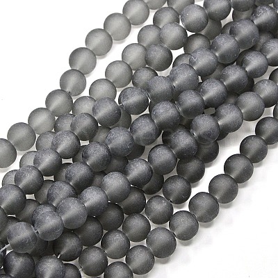 Baking Paint Transparent Glass Beads Strands X-GLAA-S031-12mm-12-1