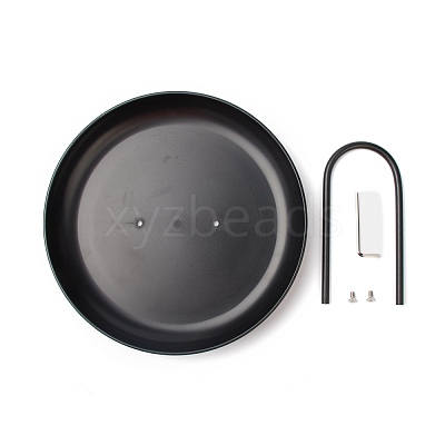 Round ABS Plastic Desktop Storage Tray AJEW-H113-A03-1