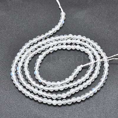 Natural Rainbow Moonstone Beads Strands G-M353-36A-2mm-1