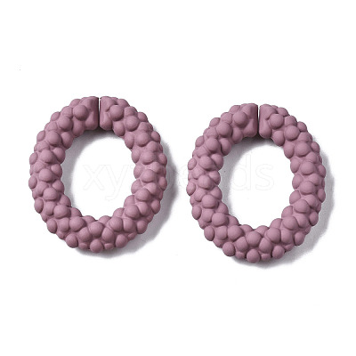 Spray Painted CCB Plastic Linking Rings CCB-Q091-011D-1