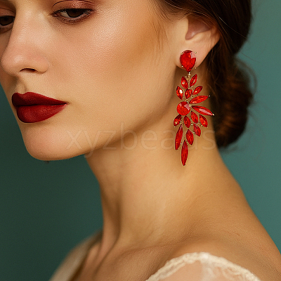 3 Pairs 3 Colors Resin Wing Dangle Stud Earrings EJEW-GO0003-24-1