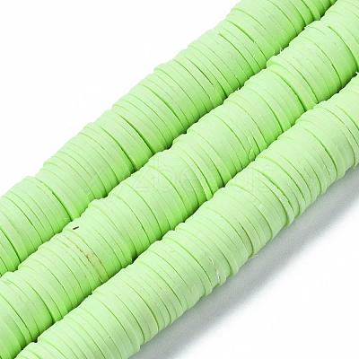 Flat Round Handmade Polymer Clay Beads CLAY-R067-12mm-24-1