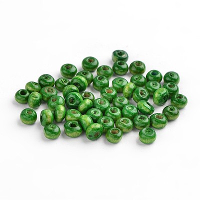 Dyed Natural Wood Beads WOOD-S614-7-LF-1