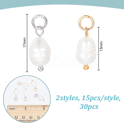 Natural Cultured Freshwater Pearl Pendants PALLOY-GA00036-1