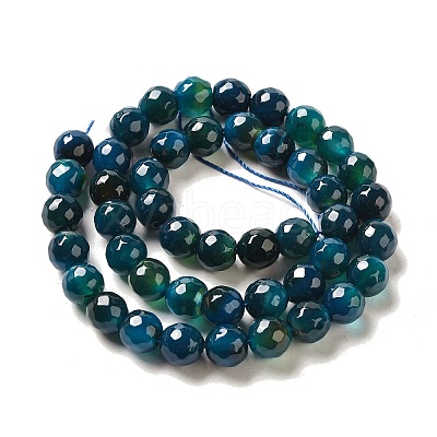 Natural Agate Beads Strands G-G045-8mm-M-1
