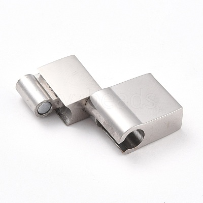Tarnish Resistant 316 Surgical Stainless Steel Magnetic Clasps with Glue-in Ends STAS-M297-03A-P-1