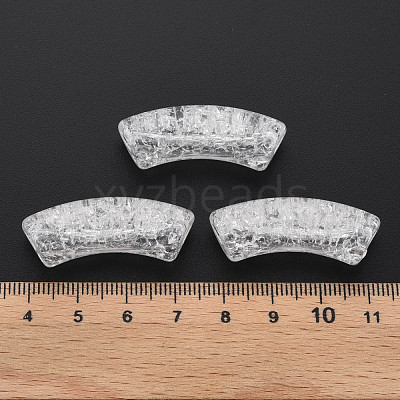 Transparent Crackle Acrylic Beads CACR-S009-001B-NA-1