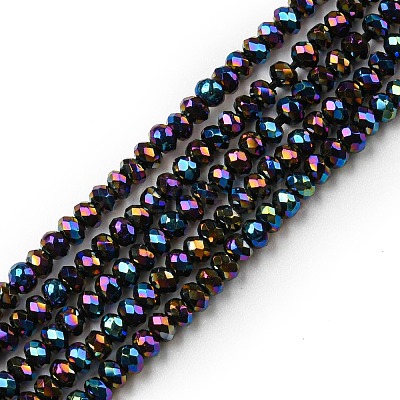 Electroplate Glass Beads Strands EGLA-F149-FP-10-1