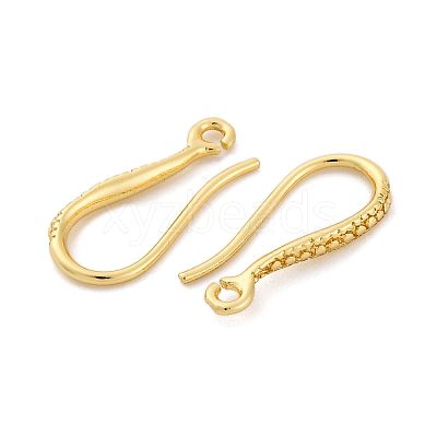 Brass Earring Hooks EJEW-R025-14G-1