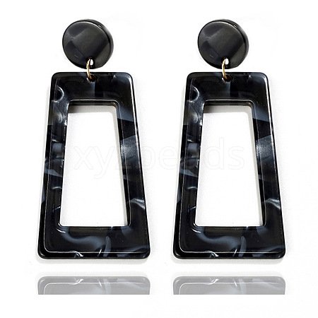 Alloy Acetic Acid Dangle Stud Earrings FS-WG80CFF-01-1