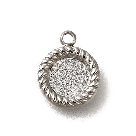 304 Stainless Steel Rhinestone Pendants STAS-A104-01P-1