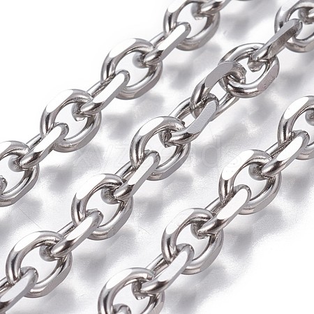 Tarnish Resistant 304 Stainless Steel Cable Chains CHS-P007-27P-01-1