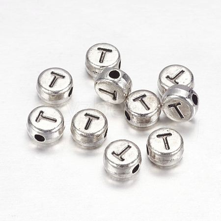 Alloy Letter Beads PALLOY-G190-AS-T-1