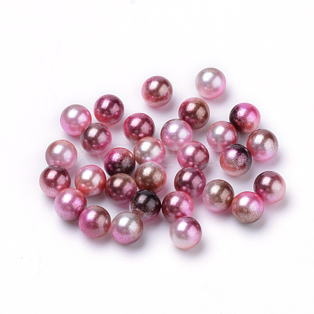 Rainbow Acrylic Imitation Pearl Beads OACR-R065-8mm-A10-1