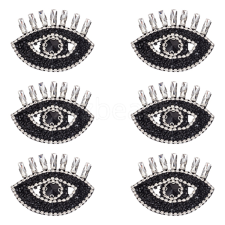 Evil Eye Shape Appliques LS-DIY-WH0401-33-1