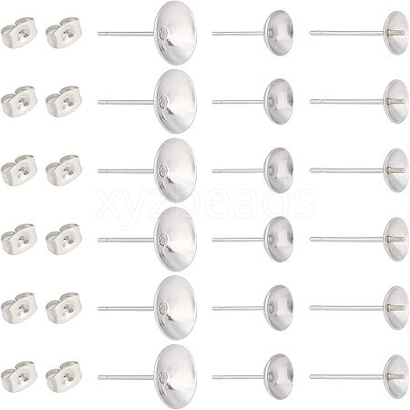 Unicraftale 150Pcs 3 Style 304 Stainless Steel Stud Earring Findings DIY-UN0003-16-1