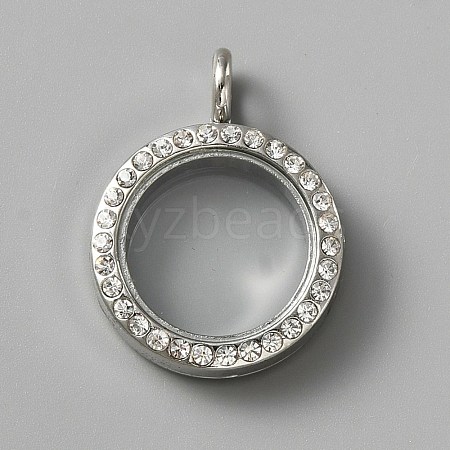 Alloy Crystal Rhinestone Locket Pendants FIND-WH0061-50A-P-1