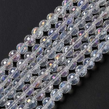 Electroplate Glass Bead Strands EGLA-R040-8mm-15-1