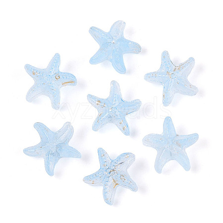 Frosted Glass Beads FGLA-T005-01B-1