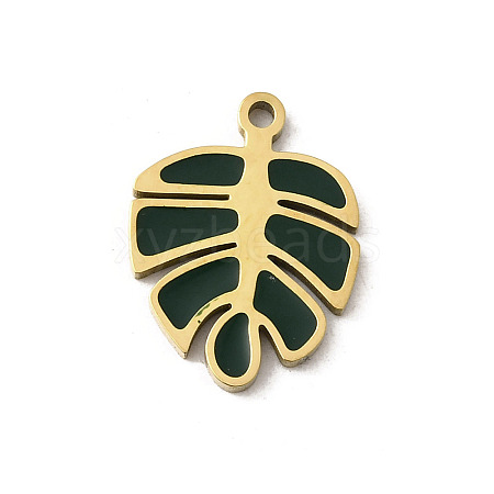 304 Stainless Steel Enamel Charms STAS-I335-04G-04-1