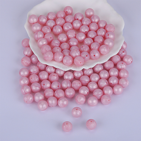 Round Silicone Focal Beads SI-JX0046A-53-1