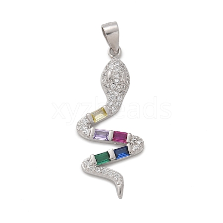 925 Sterling Silver Zodiac Snake Pendants STER-D300-20P-1