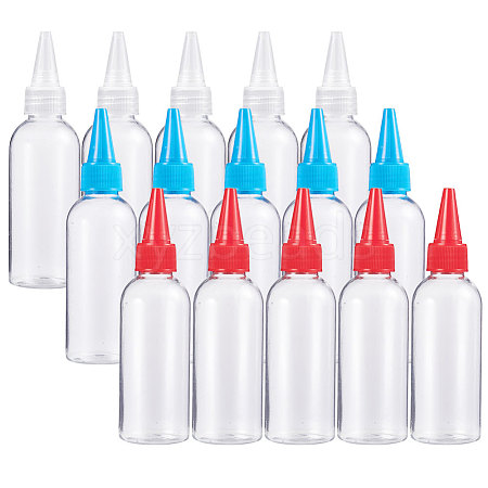 BENECREAT 3 Colors Plastic Empty Bottle for Liquid DIY-BC0009-19-1