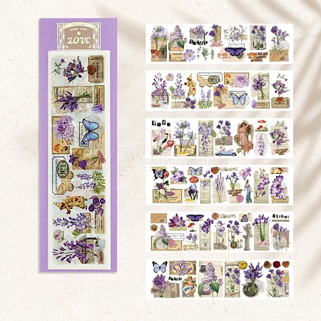 6 Sheets Plant Flower Series Washi Stickers PW-WG85DBD-01-1