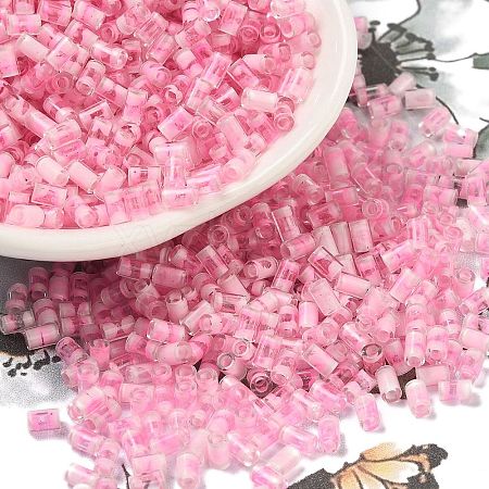 Two Tone Inside Colours Transparent Glass Seed Beads SEED-C004-05D-1