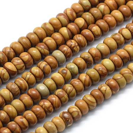Natural Wood Lace Stone Beads Strands G-E507-04A-6mm-1