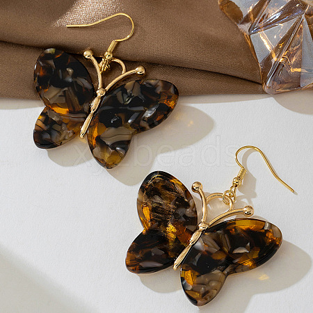 Alloy & Acrylic Stud Dangle Earrings FS-WGB9194-01-1