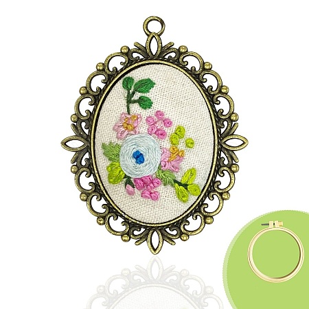 DIY Necklace Embroidery Kit PW-WG9C234-05-1