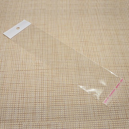 Transparent Rectangle Self Adhesive Cellophane Bags for Necklace Display Cards OPC-M001-01-1