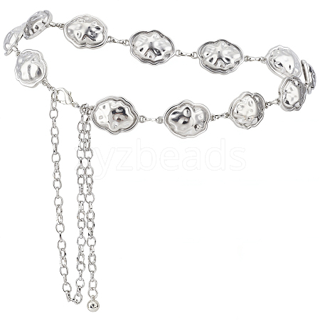 1Pc Alloy Cloud Link Chain Waist Belly Chains for Women AJEW-GF0013-44-1