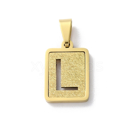 304 Stainless Steel Alphabet Pendants STAS-S152-01G-L-1