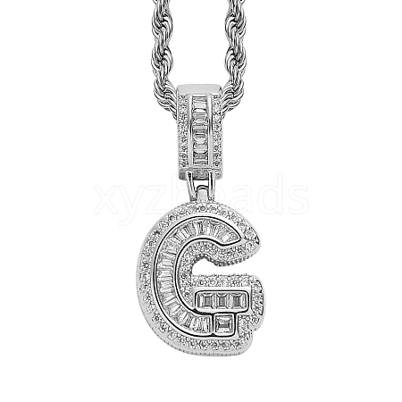 Brass Micro Pave Cubic Zirconia Pendants PW-WG3207D-14-1