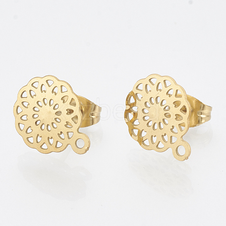 304 Stainless Steel Stud Earring Findings STAS-S079-36A-1