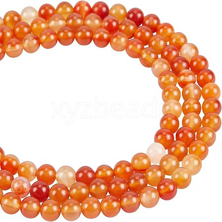  3 Strands Natural Carnelian Beads Strands G-NB0002-83-1