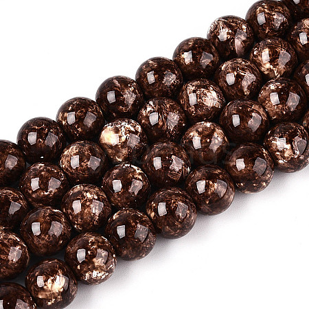 Baking Paint Glass Beads Strands DGLA-N016-10mm-05-1