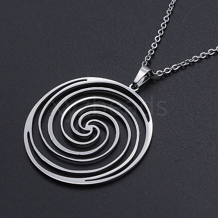 Non-Tarnish 201 Stainless Steel Pendant Necklaces NJEW-S105-JN601-45-1-1