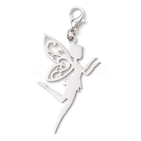 Fairy 201 Stainless Steel Pendant Decoration HJEW-JM02835-01-1