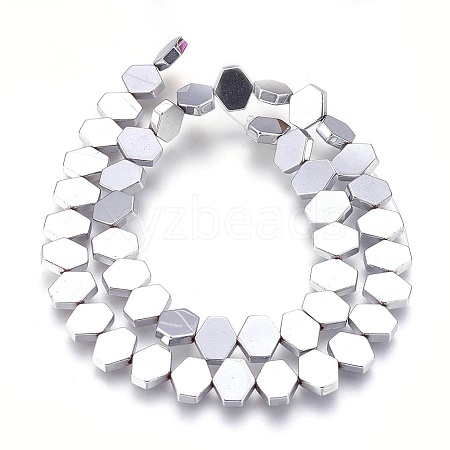 Electroplated Non-magnetic Synthetic Hematite Beads Strands G-P392-K01-1