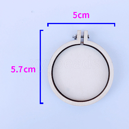 Mini Wooden Embroidery Hoops TOOL-PW0003-019A-10-1