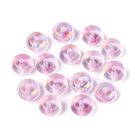 Baking Paint Electroplate Transparent Glass Beads EGLA-Q141-01B-A05-1