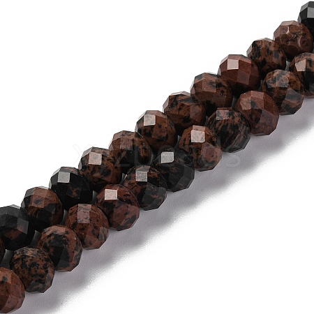 Natural Mahogany Obsidian Beads Strands G-K380-A15-01-1