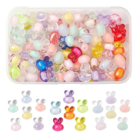 120Pcs 3 Style Easter Themed Transparent Acrylic Beads TACR-FS0001-09-1
