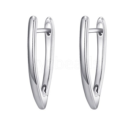 Brass Angular Hoop Earrings EJEW-BB35433-P-1