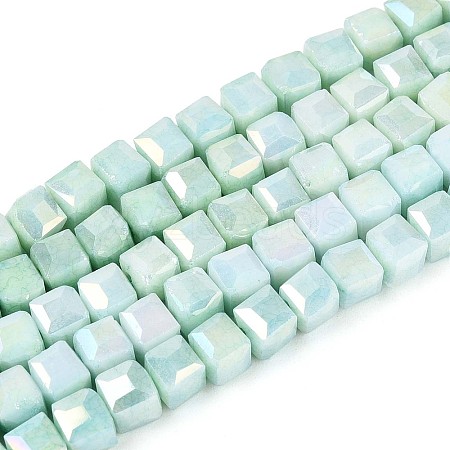 Anti-Tarnish Electroplate Glass Beads Strands GLAA-T025-4mm-10B-1